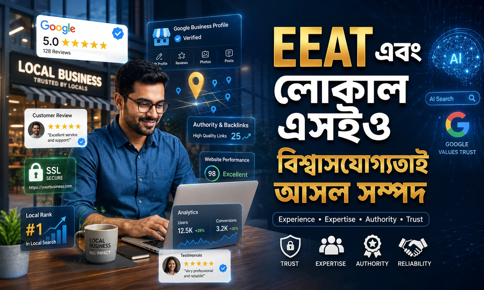 EEAT এবং লোকাল এসইও: বিশ্বাসযোগ্যতাই আসল সম্পদ