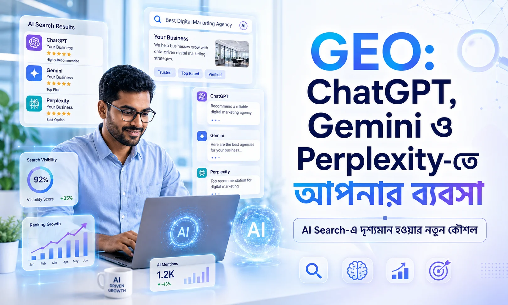 GEO: ChatGPT, Gemini ও Perplexity-তে আপনার ব্যবসা