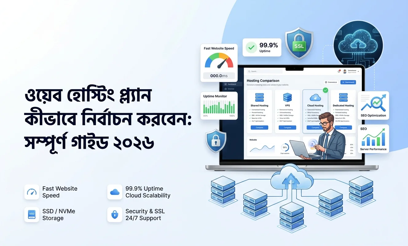 ওয়েব হোস্টিং প্ল্যান নির্বাচন করবেন কীভাবে? ২০২৬ সালের সম্পূর্ণ গাইড