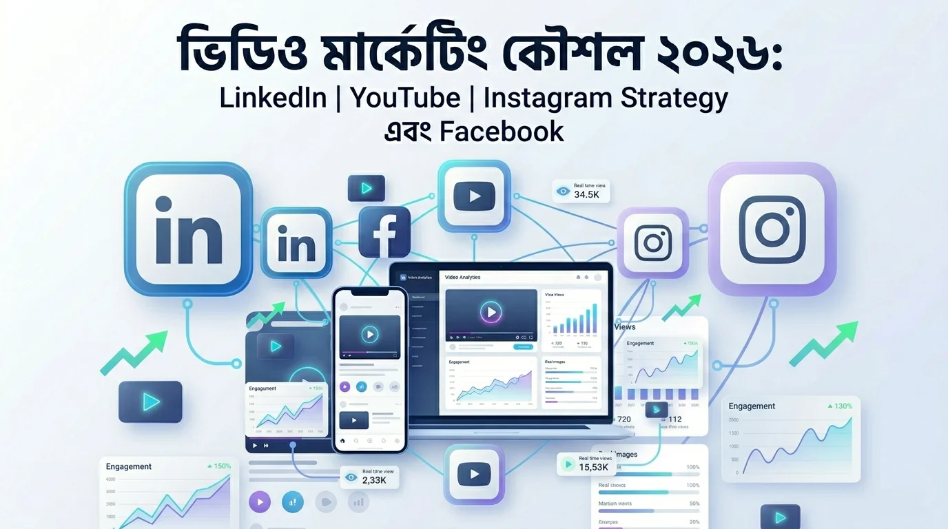 ভিডিও মার্কেটিং কৌশল ২০২৬ Facebook, YouTube, LinkedIn ও Instagram