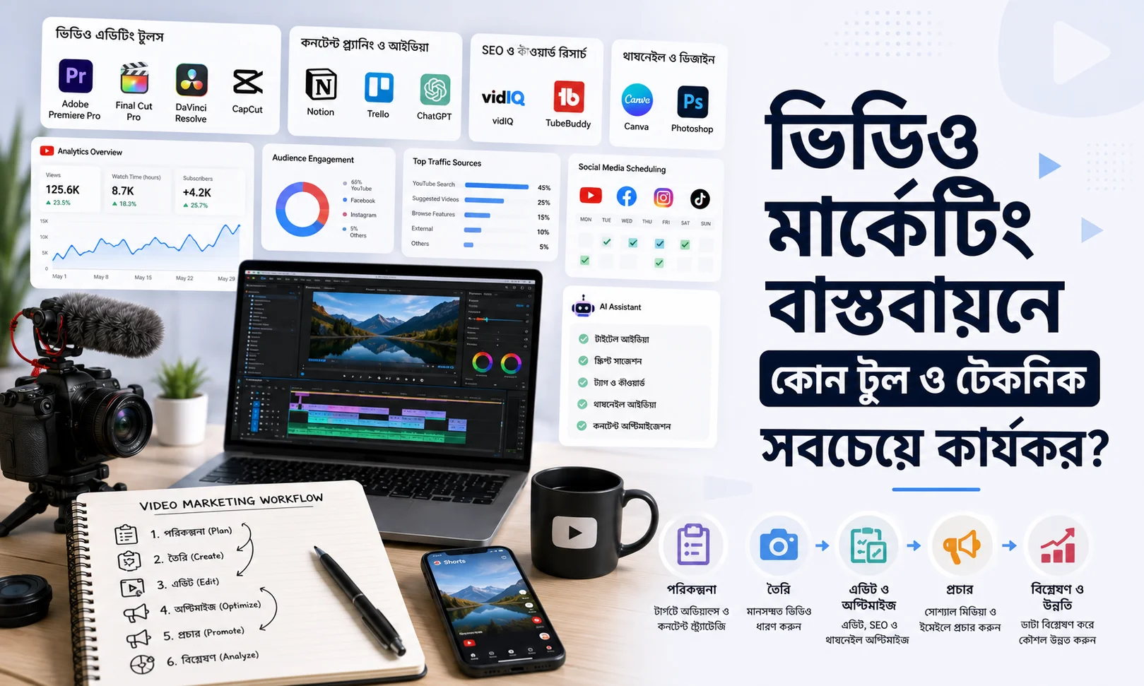 ভিডিও মার্কেটিং বাস্তবায়নে কোন টুল ও টেকনিক সবচেয়ে কার্যকর?