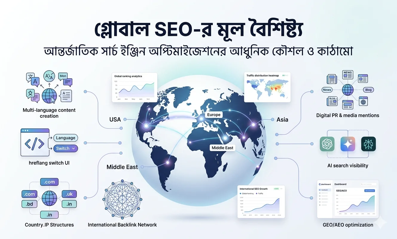 গ্লোবাল SEO-র মূল বৈশিষ্ট্য
