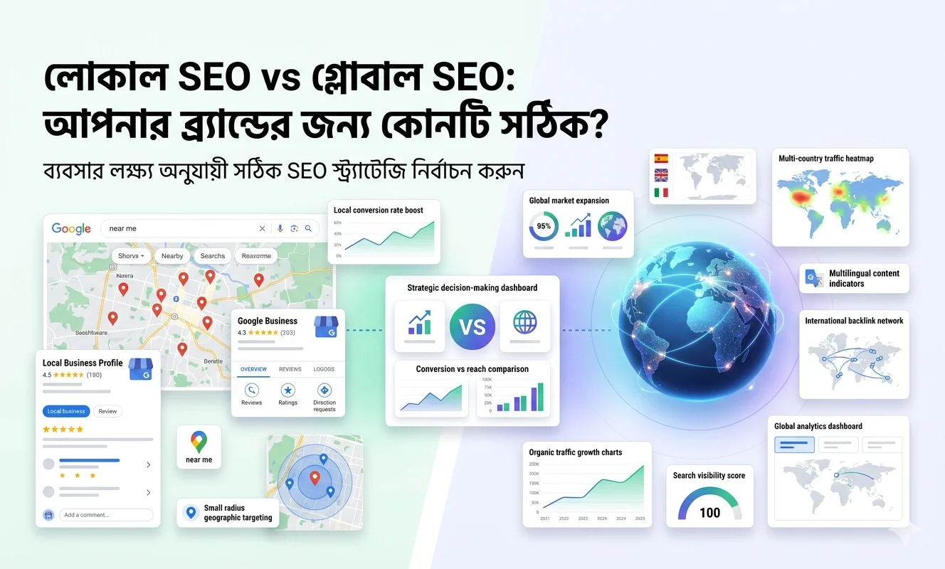 লোকাল না গ্লোবাল SEO: কোনটি বেশি কার্যকর?