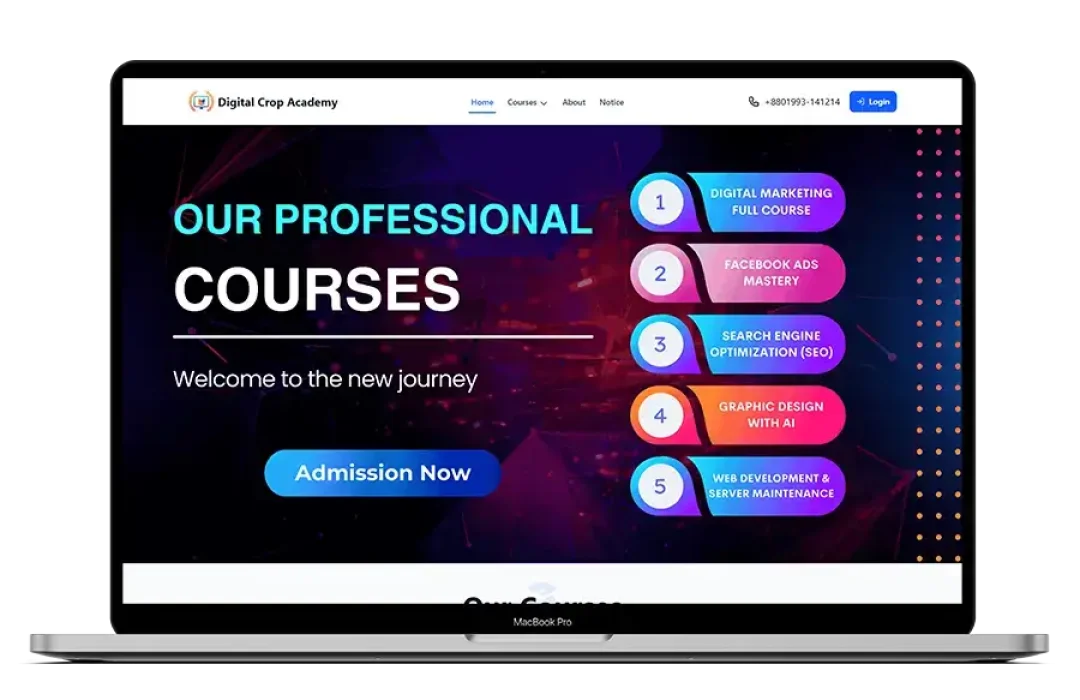 Coaching Management Software | কোচিং ম্যানেজমেন্ট সফটওয়্যার DigitalCrop